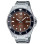 Casio – Sous-marine pour hommes – Fond marron – Étanche 200 m – Tout en acier inoxydable – MDV-107D-5AV