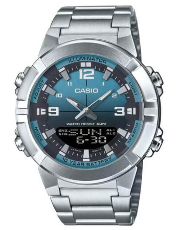 Casio – Montre pour hommes en acier inoxydable – Analogique / Numérique – AMW-870DA-2A2V Casio – Montre pour hommes en acier inoxydable – Analogique / Numérique – AMW-870DA-2A2V