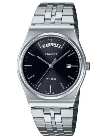Casio – Montre classique pour hommes en acier inoxydable et avec dateur jours/mois – Étanche 50 m – MTP-B146D-1AV Casio – Montre classique pour hommes en acier inoxydable et avec dateur jours/mois – Étanche 50 m – MTP-B146D-1AV