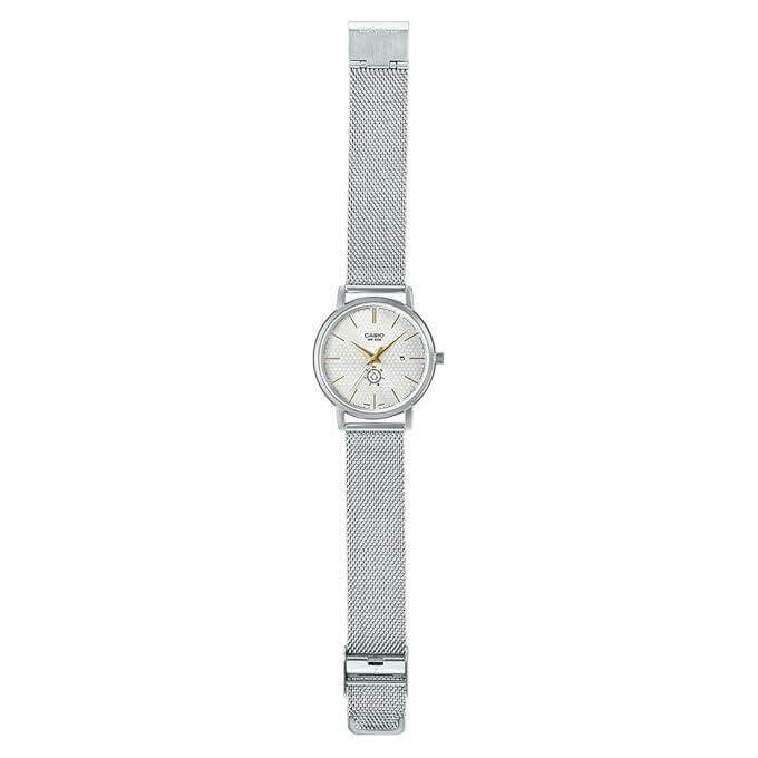 Casio – Simple, mais unique, Bracelet en mailles milanaise – Avec dateur jour/mois – Étanche – MTP-B125M-7AV