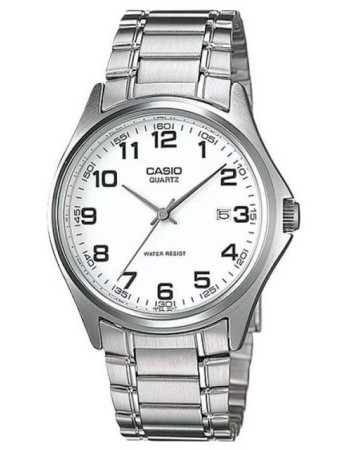 Casio – Montre pour hommes – Argentée cadran blanc avec dateur – Étanche – MTP-1183A-7B Casio – Montre pour hommes – Argentée cadran blanc avec dateur – Étanche – MTP-1183A-7B