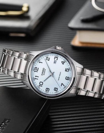 Casio – Montre pour hommes – Argentée cadran blanc avec dateur – Étanche – MTP-1183A-7B Casio – Montre pour hommes – Argentée cadran blanc avec dateur – Étanche – MTP-1183A-7B