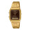 Casio – Vintage au style classique dorée et fond marron – Double montres avec bracelet en acier inoxydable – AQ-230GA-5AMQY