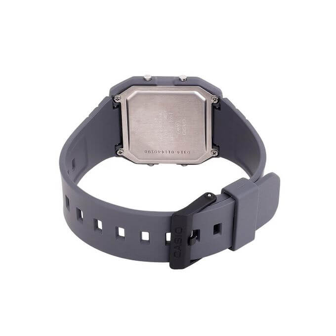 Casio – Vintage Collection en couleur Gris – Modèle carré – Bracelet en résine gris foncé – LF-20W-2A2DF