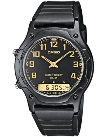 Casio – Double montres numérique/analogique – Étanche jusqu’à 50 m – Bracelet en résine – AW-49H-1BV