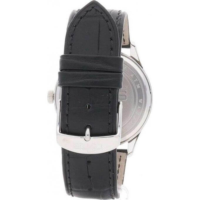 Lotus – Montre classique cadran argenté en bracelet cuir noir pour hommes – Diamètre 42 mm – 15961/1