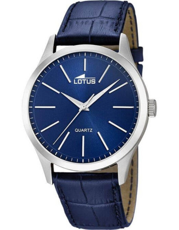 Lotus – Montre classique bleue en bracelet cuir bleu pour hommes – Diamètre 42 mm – 15961/A
