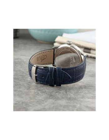 Lotus – Montre classique bleue en bracelet cuir bleu pour hommes – Diamètre 42 mm – 15961/A