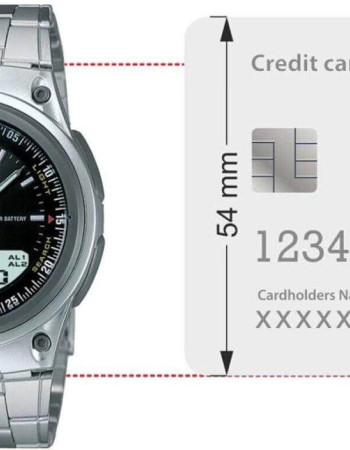 Casio – Double montre en bracelet acier inoxydable pour hommes – Autonomie pile 10 ans – AW-80D-1AV