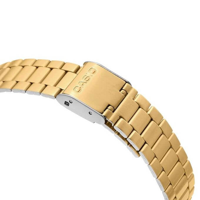 Casio – Digitale Dorée – Autonomie 10 ans sur pile – Bracelet en acier inoxydable doré – A178WGA-1A