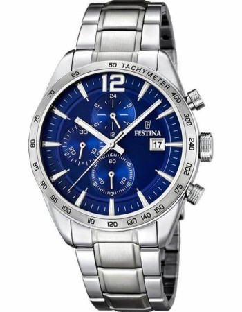 Festina – TIMELESS CHRONOGRAPH pour hommes – Tout en acier inoxydable – Étanche 50 m – F16759/3
