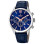 Festina – Montre chronographe bleu en bracelet cuir bleu – Index bronze – Étanche 50 m – F20542/4