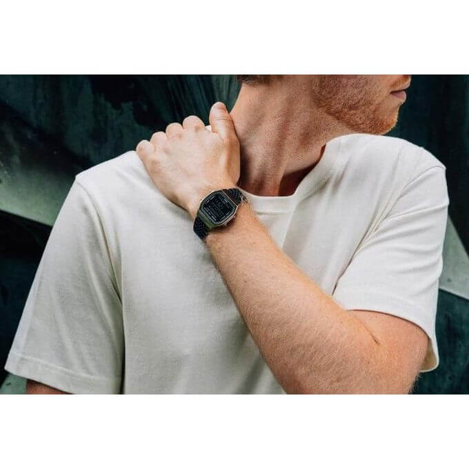 Casio – Bluetooth® pour connecter au smartphone – Vintage Collection – Noir en bracelet inoxydable – ABL-100WEGG-1B