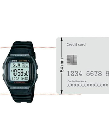 Casio – Montre digitale pour hommes – Bracelet en résine noir – Autonomie pile 10 ans – W-96H-1BV Casio – Montre digitale pour hommes – Bracelet en résine noir – Autonomie pile 10 ans – W-96H-1BV