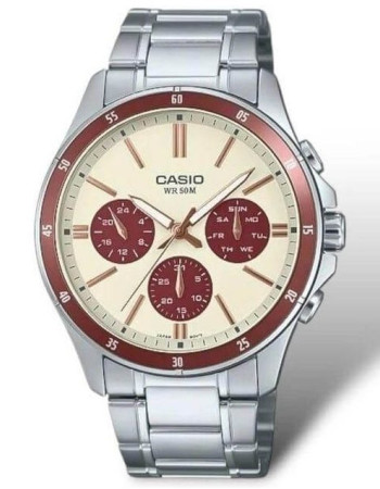 Casio – Montre fond vert-turquoise pour hommes – avec dateur – étanche 50 m – MTP-VD01D-3E1V Casio – Montre fond vert-turquoise pour hommes – avec dateur – étanche 50 m – MTP-VD01D-3E1V