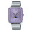 Casio – Phase de lune – très belle montre fond mauve – Tout en acier inoxydable – MTP-M305D-6AV