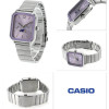Casio – Phase de lune – très belle montre fond mauve – Tout en acier inoxydable – MTP-M305D-6AV