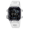 Casio – Montre digitale avec Bluetooth® pairing & affichage du nombre de pas effectués – Bracelet en résine blanc – WS-B1000-8BV