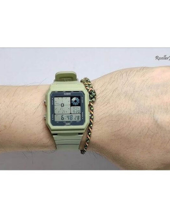 Casio – Montre qui s’adapte à tous les poignets – vert – Étanche – alarme – LF-20W-3ADF