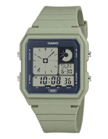 Casio – Montre qui s’adapte à tous les poignets – vert – Étanche – alarme – LF-20W-3ADF