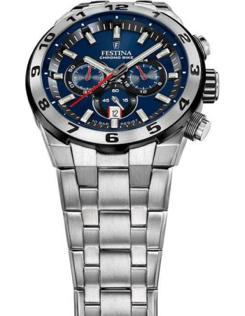 Festina – CHRONO BIKE BLEU – Chronographe & étanche 10 ATM – Tout en acier inoxydable – F20670/1