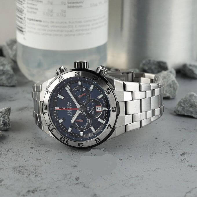 Festina – CHRONO BIKE BLEU – Chronographe & étanche 10 ATM – Tout en acier inoxydable – F20670/1