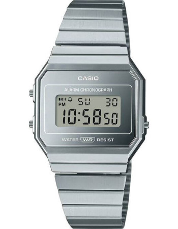 Casio – Vintage Collection – Extra plate – Cadran miroir & bracelet métallique – A700WEV-7A