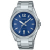 Casio – Cadran bleu & Dotée des motifs rayés & dateur sur 6h – Acier inoxydable – MTP-E725D-2AV