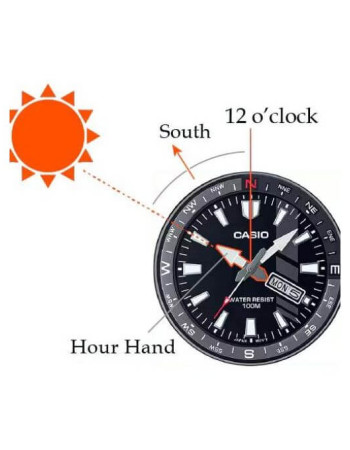 Casio – Montre sportive et élégante avec un anneau de compas rotatif, en acier, WR 50 m – MTD-130D-1A2V