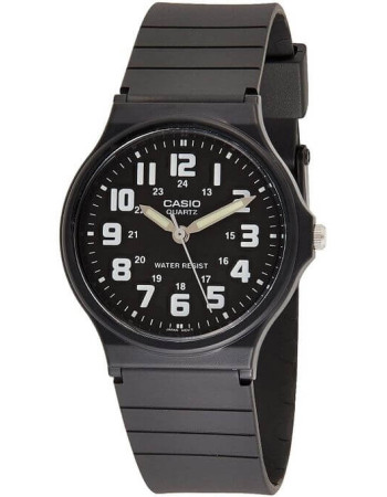 Casio – Classique noir en silicone – Index facile à lire – Étanche – MQ-71-1BDF