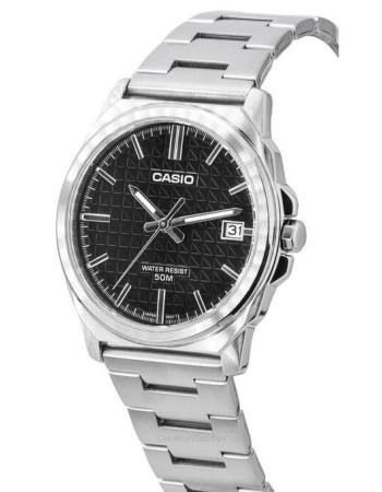 Casio – Boîtier medium 38 mm – Cadran noir – Affichage date sur 3h – MTP-E720D-1AV