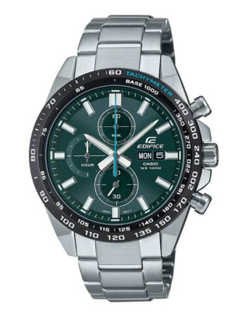 Casio – Montre luxueuse au cadran vert pour hommes – Étanche 10 BAR – Tout en inoxydable – EFR-574DB-3AV Casio – Montre luxueuse au cadran vert pour hommes – Étanche 10 BAR – Tout en inoxydable – EFR-574DB-3AV