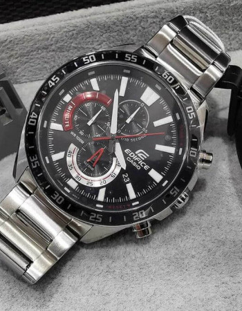 Casio – Diamètre boîtier 50,5 mm – Cadran noir – Chronographe – Tout en acier inoxydable – EFV-620D-1A4V