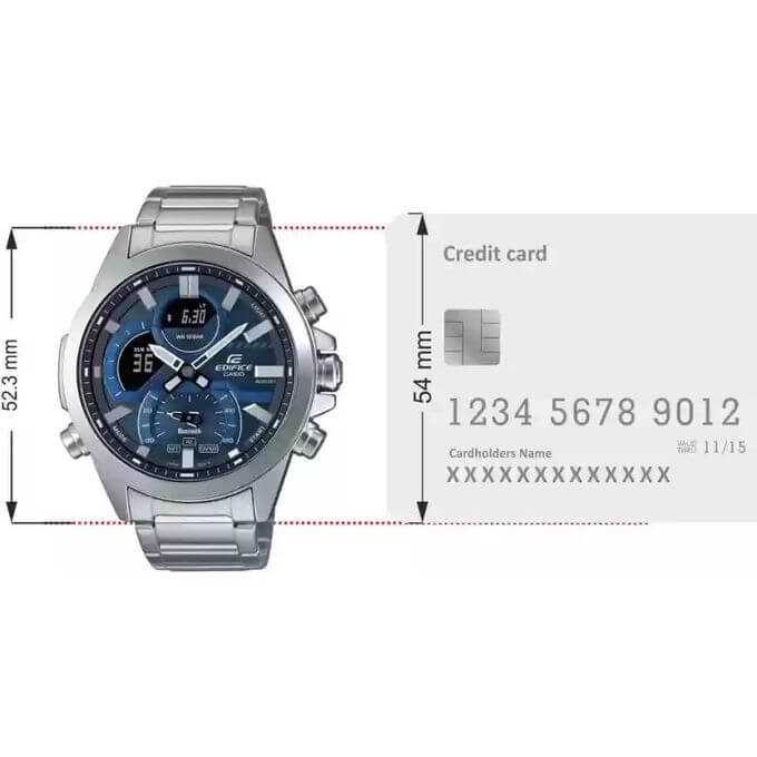 Casio – Cadran bleu, Synchronisation facile avec votre smartphone par Bluetooth® – Chronographe – ECB-30D-2A