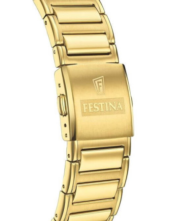 Festina – Montre pour homme dorée – Chronographe – Tout en acier inoxydable – F20638/1