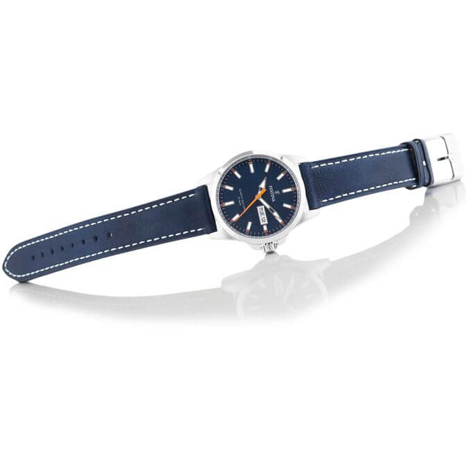 Festina – Montre pour homme en bracelet cuir bleu et fond bleu avec dateur – F20358/3