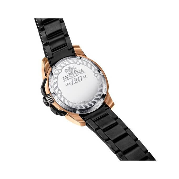 Festina – SPÉCIAL ÉDITIONS – Noir en acier noir et livrée avec deuxième bracelet en résine – F20645/1