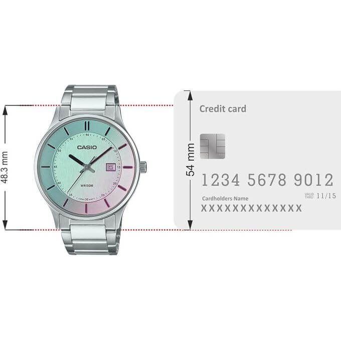 Casio – Montre pour homme en cadran Chaque inclinaison du poignet change de couleur – MTP-E605D-7EV