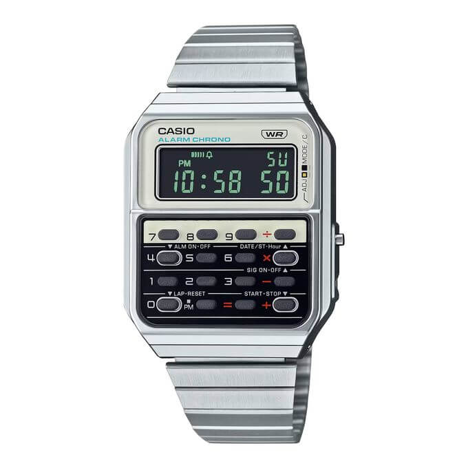 Casio – Vintage Collection, Hommage aux générations des années 70, calculatrice – CA-500WE-7B