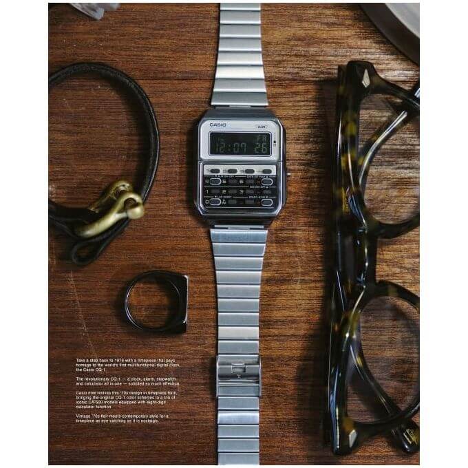 Casio – Vintage Collection, Hommage aux générations des années 70, calculatrice – CA-500WE-7B