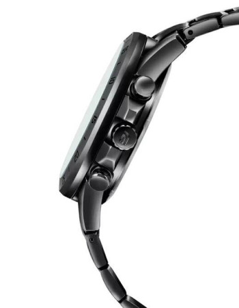 Casio – Solaire avec un cadran en fibre de carbone – Tout en acier inoxydable noir – EQS-930DC-1AVUDF