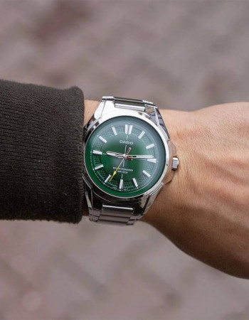Casio – Montre pour homme cadran vert – Solaire – Tout en acier inoxydable – MTP-RS100D-3AVDF Casio – Montre pour homme cadran vert – Solaire – Tout en acier inoxydable – MTP-RS100D-3AVDF