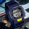 Casio – Montre sport au bracelet en résine bleu – Autonomie pile 10 ans – W-737H-2AV