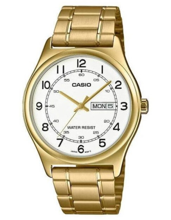 Casio – Montre classique dorée pour homme – Bracelet en acier inoxydable doré – MTP-V006G-7B Casio – Montre classique dorée pour homme – Bracelet en acier inoxydable doré – MTP-V006G-7B