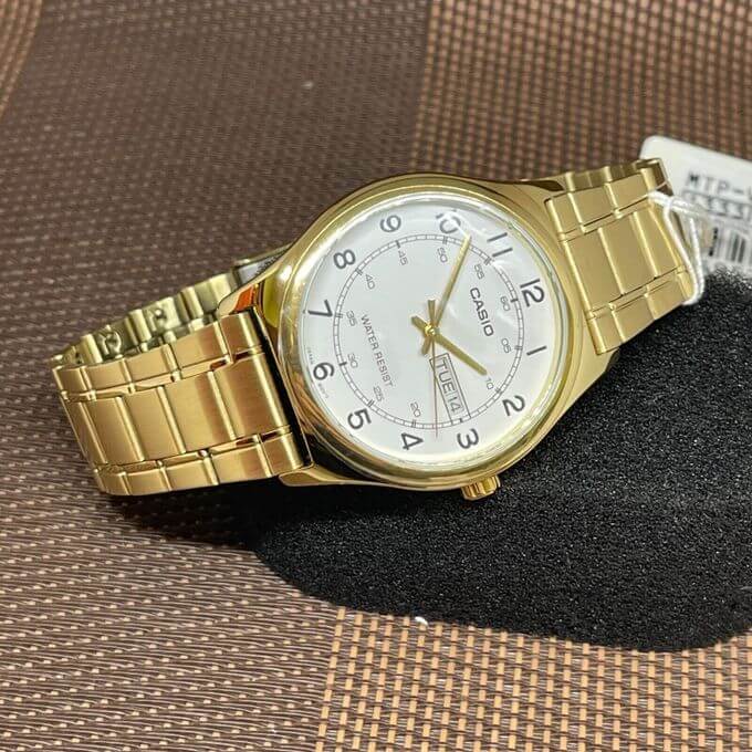 Casio – Montre classique dorée pour homme – Bracelet en acier inoxydable doré – MTP-V006G-7B