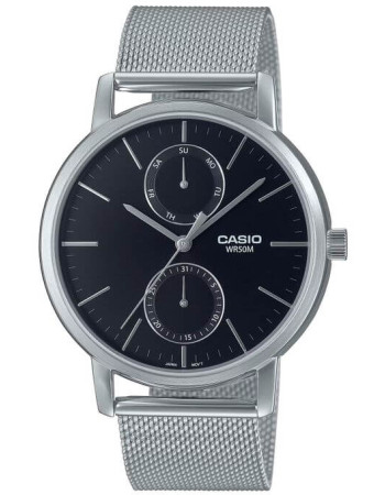 Casio – Belle montre pour hommes en bracelet milanais & indicateur date jours/mois – MTP-B310M-1AVDF