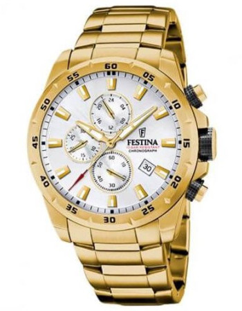 Festina – Montre chronographe dorée pour homme – Tout en acier inoxydable – F20541/1