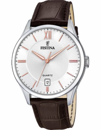Festina – Montre de style classique pour homme, avec un dateur et un index en bronze – F20426/4