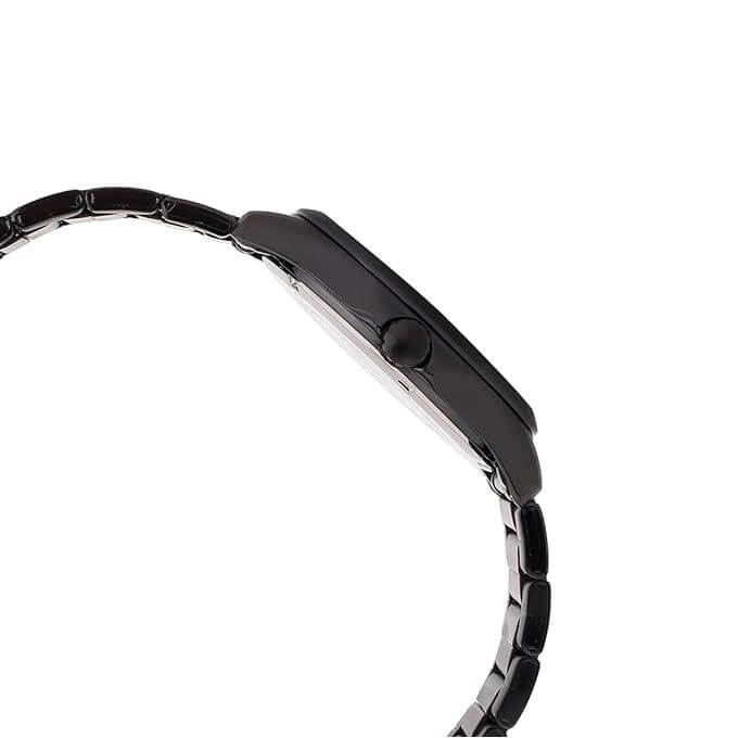 Casio – Montre pour homme – Tout en acier inoxydable noir – Phase de lune – MTP-M100B-1AVDF