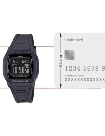 Casio – Design numérique sportif – Batterie de 10 ans – Cadran noir – W-201-1BVDF